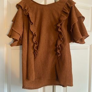 Blouse with ruffles